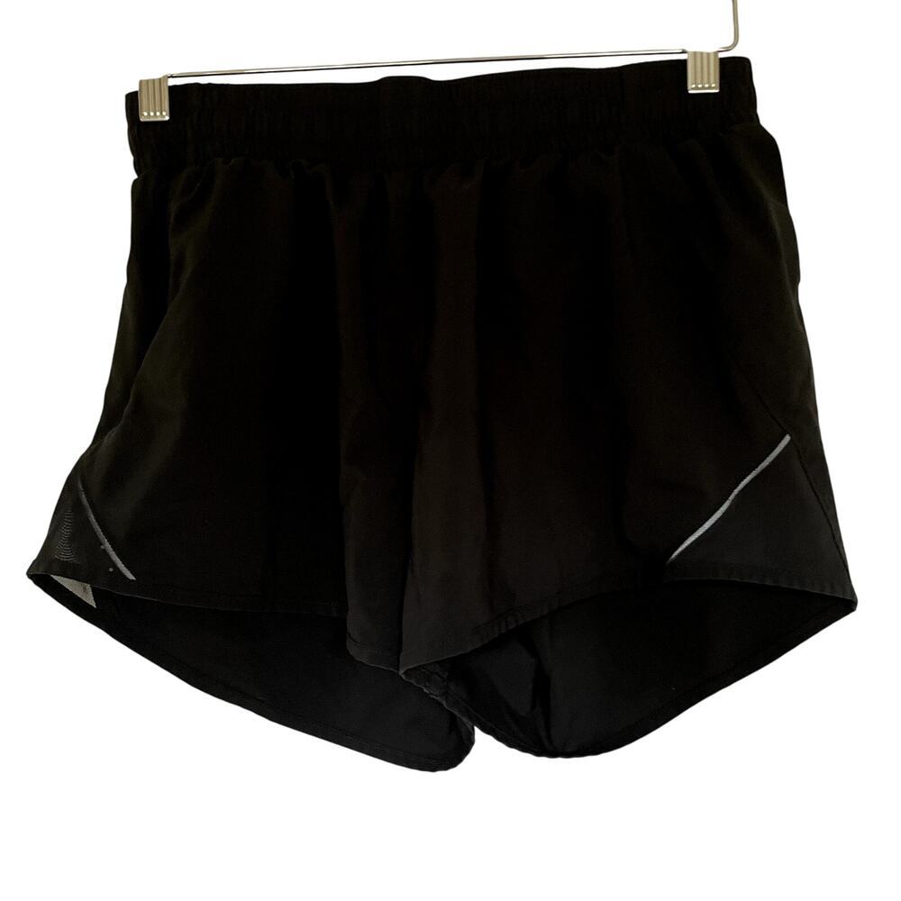 All in motion black athleisure summer shorts zip up pocket women's size small